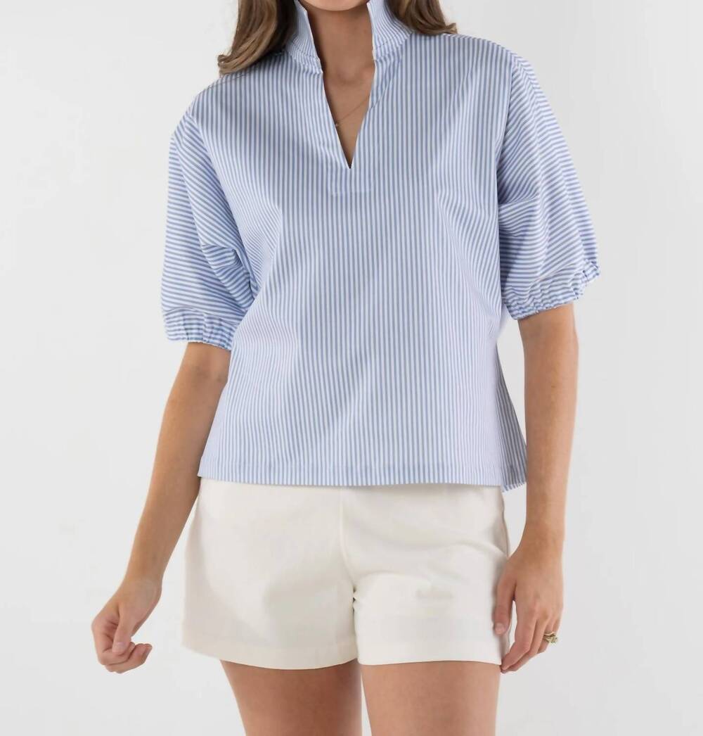 NEW EMILY MCCARTHY poppy top in grapemist stripe